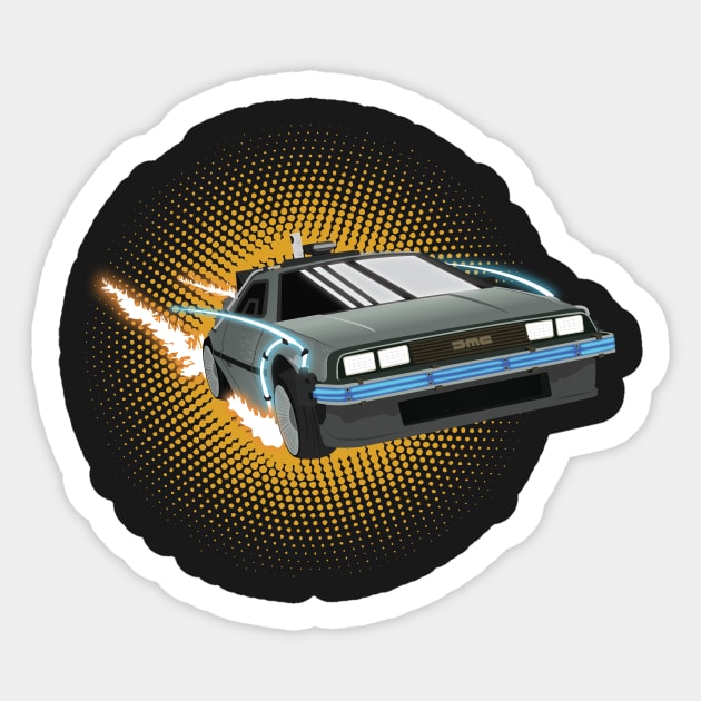 DeLorean Sticker by WinterWolfDesign